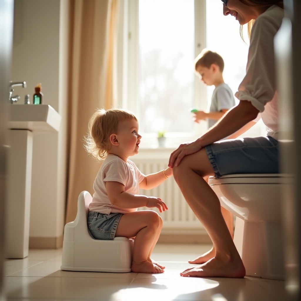 con qué frecuencia sentar al niño pequeño en el orinal