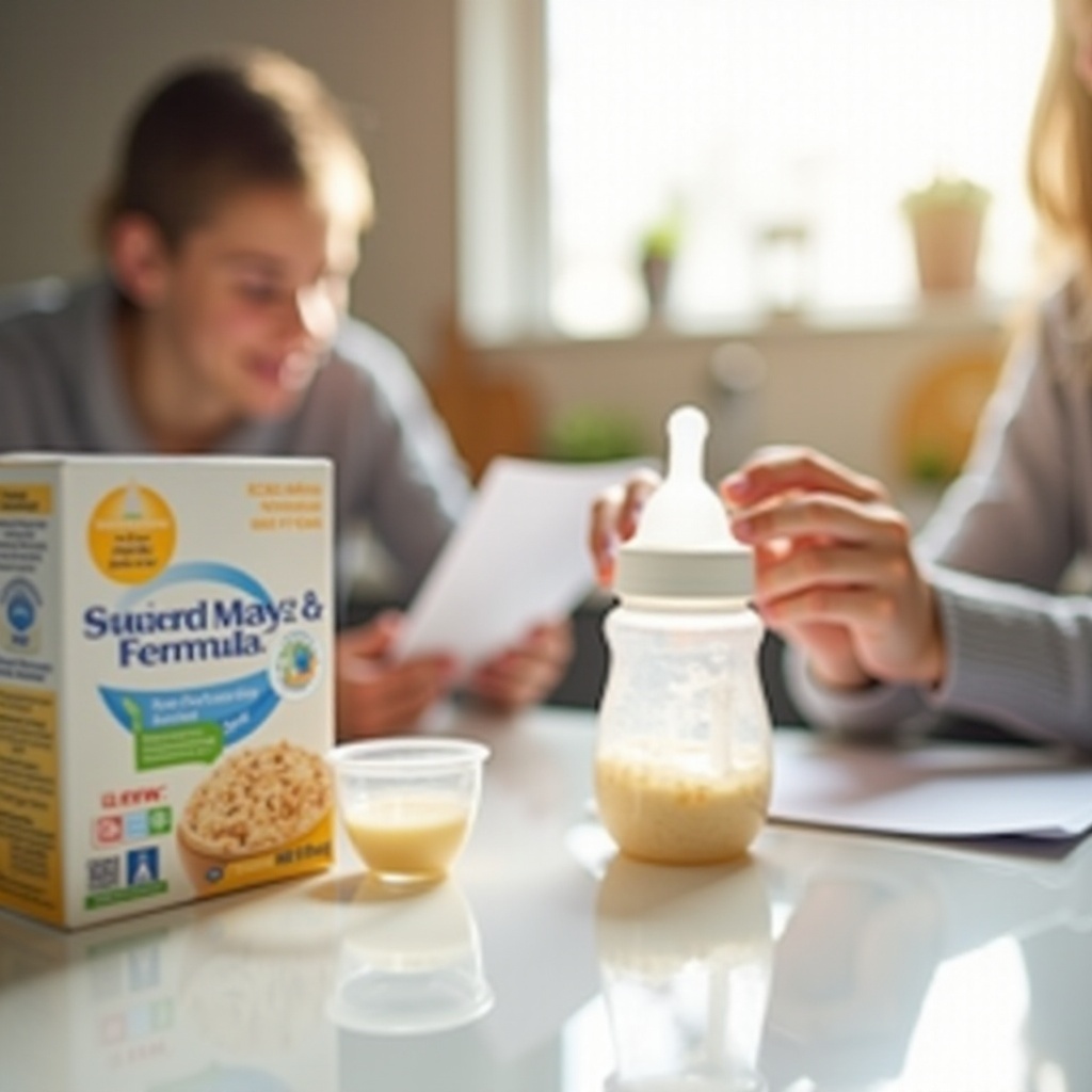 come mescolare i cereali di riso con il latte artificiale nel biberon