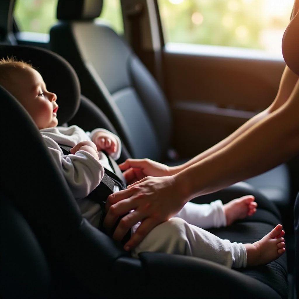 كيف تضع المولود الجديد في مقعد السيارة